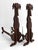 Rare Vintage Pair of Art Deco Cast Iron Dog Andirons / Log Holders, C1920-30s, 17” Tall For Sale - Image 4 of 4