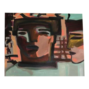 1980s "Remission" Original Abstract Painting on Paper