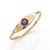 Channel regal charm with this sleek purple gemstone ring. A vivid, 3mm round-cut Amethyst is set seamlessly into a...