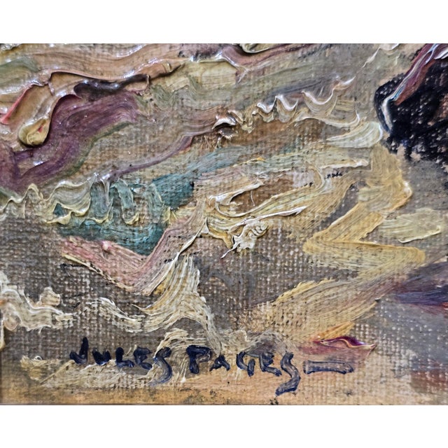 Late 19th Century Jules Eugène Pages -Women and Child Along the Brittany Coast—Impressionist Oil Painting For Sale - Image 5 of 10