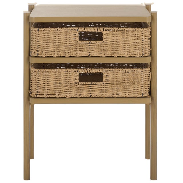 Rozalyn 2 Drawer Accent Table in Desert Brown For Sale - Image 9 of 9