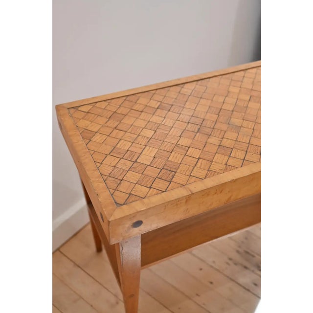 Mid-Century Modern Paul Laszlo "Basketweave" Style Side Table For Sale - Image 3 of 6