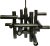 Modern tubular Milano chandelier by Jonathan Alder, for Robert Abbey. This sculptural tiered statement chandelier features...