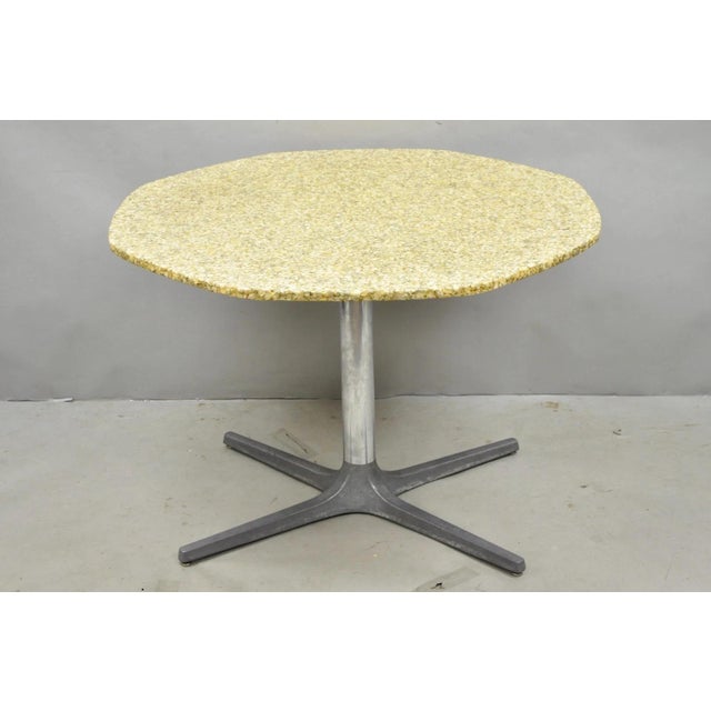 Mid Century Modern Seashell Resin Top Aluminum Propeller Base Dining Table For Sale - Image 16 of 16