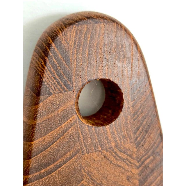 Chestnut 1960s Danish Teak Wood Charcuterie/Carving Board For Sale - Image 8 of 10