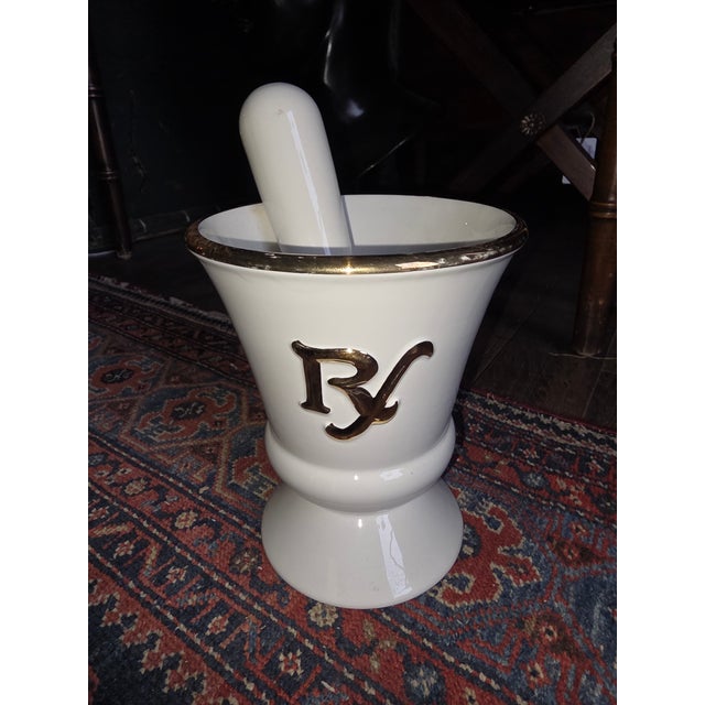 Owens Illinois Apothecary Mortar and Pestal For Sale In San Antonio - Image 6 of 9