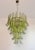 Murano Large Italian Murano Chandelier | 52 Handblown Green Glass Petals, Hollywood Regency Style For Sale - Image 4 of 6