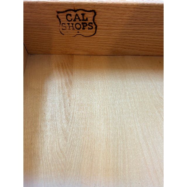 Vintage Cal Shops Solid Maple Coffee Table With Drawer & Lower Shelf For Sale - Image 10 of 12