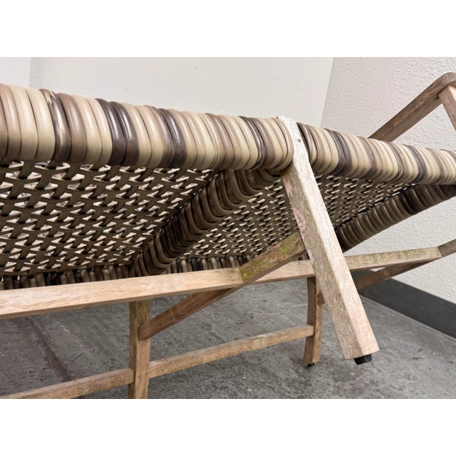 Frontgate Isola Woven Teak Sofa, Outdoor For Sale - Image 11 of 12