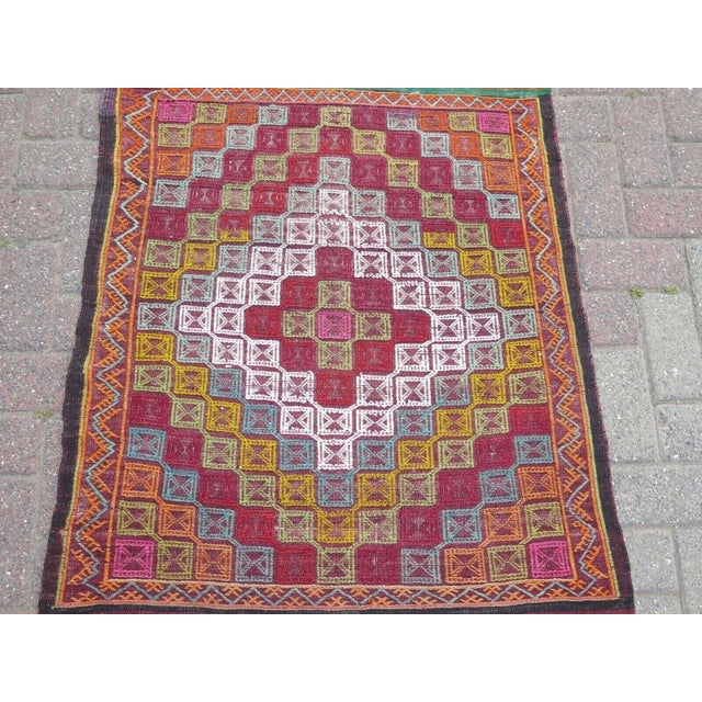 Tribal 1960s Nomadic Mini Kilim Rug - 34"x47" For Sale - Image 3 of 12