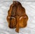 1970s Mid-Century 19" Monkey Pod Wood Divided Centerpiece Leaf Bowl For Sale - Image 5 of 9