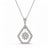 Contemporary Mid 20th Century 14k White Gold Diamond Drop Slide Pendant Necklace Estate For Sale - Image 3 of 4