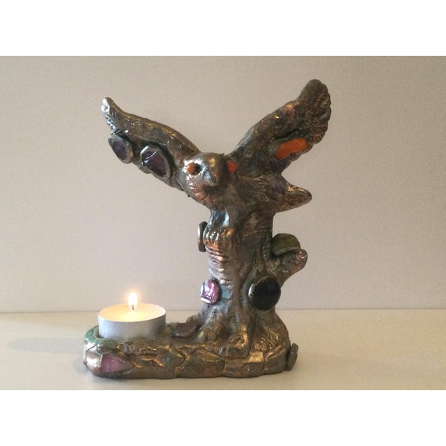 Gold Imperial Eagle Candleholder by Florea Silviu For Sale - Image 8 of 8