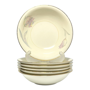 1940s Homer Laughlin “Tulip” Set of 6 Ceramic Dessert Bowls