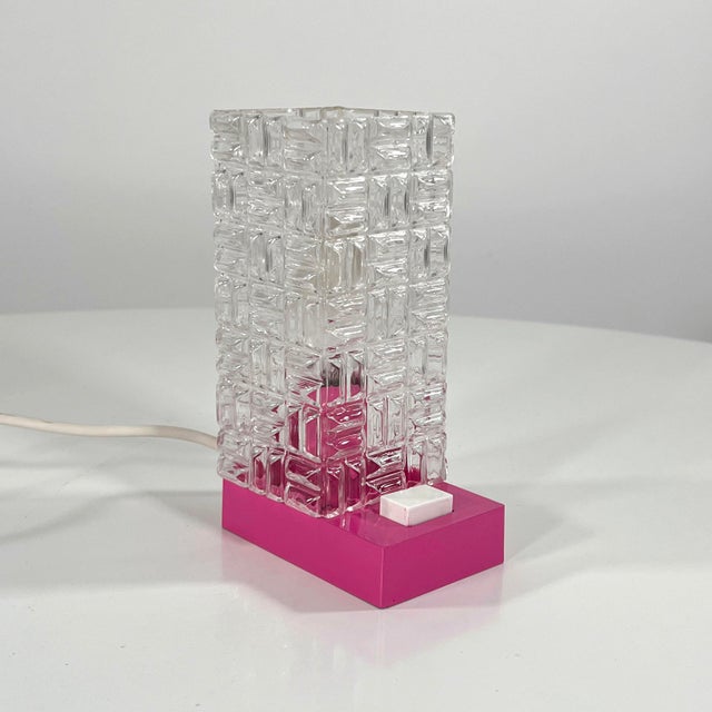 Pink Pink Table Lamp in Plastic, 1980s For Sale - Image 8 of 10