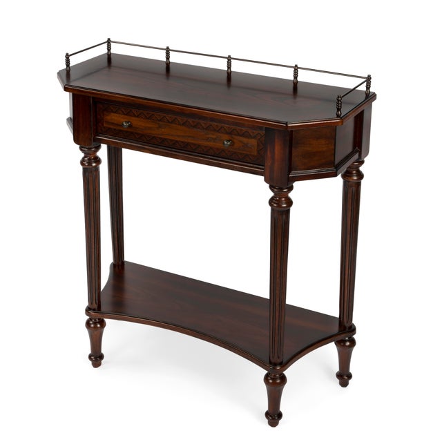 Charleston 1 Drawer Console Table, Dark Brown For Sale - Image 12 of 12