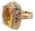 Bochic "Capri" Vintage Multi Sapphire & Citrine Ring Set 18K Gold & Silver For Sale