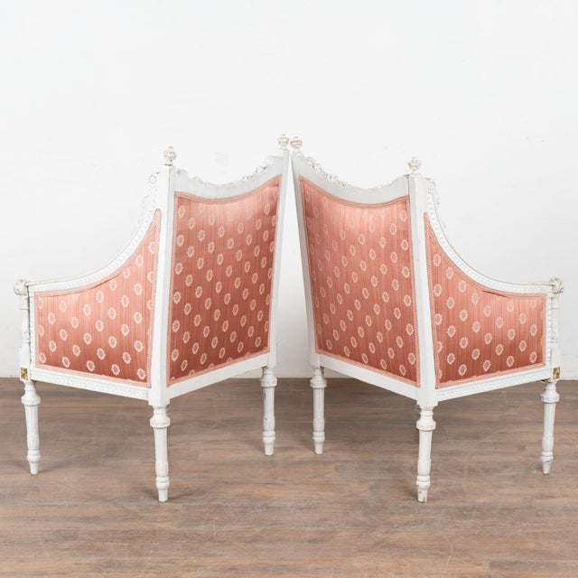 Pair of 20th Century Swedish Gray Painted Gustavian Armchairs For Sale - Image 14 of 14