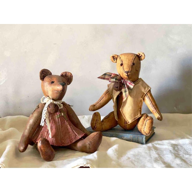 Vintage Dutch Decorative Teddy Bears, 1980s, Set of 2 For Sale - Image 16 of 16