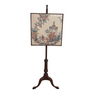 Kittinger Colonial Williamsburg Cw-92 Chinoiserie Upholstered Firescreen For Sale