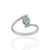 Metal Certified Solitaire Zambian Emerald & Diamond Ring in 925 Sterling Silver, Size 8 For Sale - Image 7 of 11