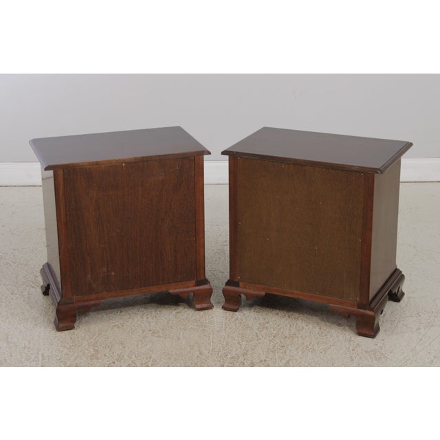 Pair of Stickley Cherry 3 Drawer Nightstands For Sale - Image 12 of 14