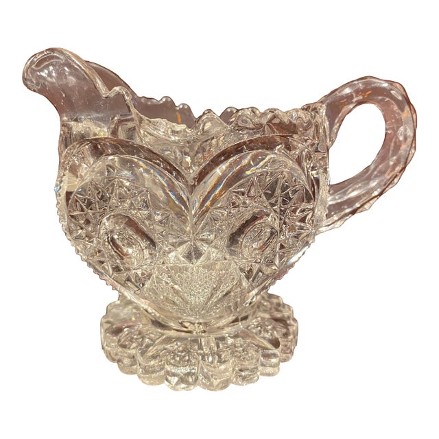 Stunning! American Brilliant Period (Abp) 1800’s-Early 1900’s Rare Cut Glass Antique Creamer / Multi Purpose Piece. With Sparkling, Intricate Details For Sale