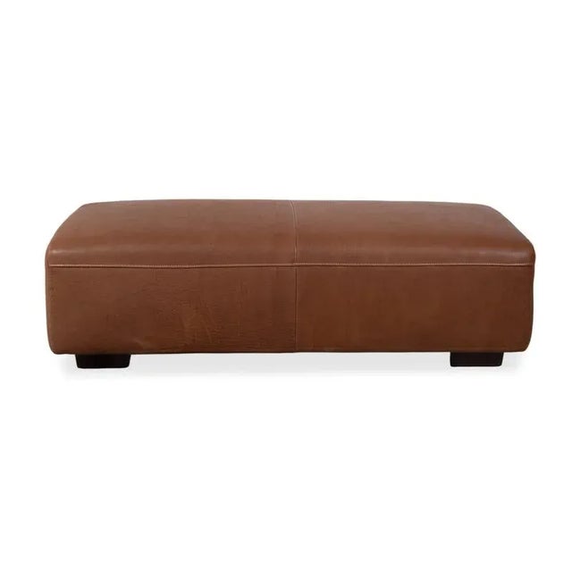 Koinor Norton Leather Stool Brown For Sale - Image 10 of 14