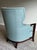 Sky Blue Pair of Late 20th Century Bill Sofield for Baker Manor Walnut Wing Lounge Chairs For Sale - Image 8 of 10