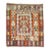 Mid-20th Century Square Geometric Turkish Kilim - 6'8" x 7' For Sale