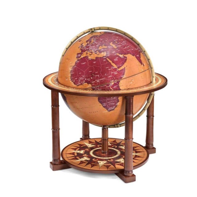Red Aries Globe Bar by Zoffoli Mappamondi For Sale - Image 8 of 8
