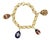 Fabergé, 18k Yellow Gold and Enamel Egg Charm Bracelet For Sale