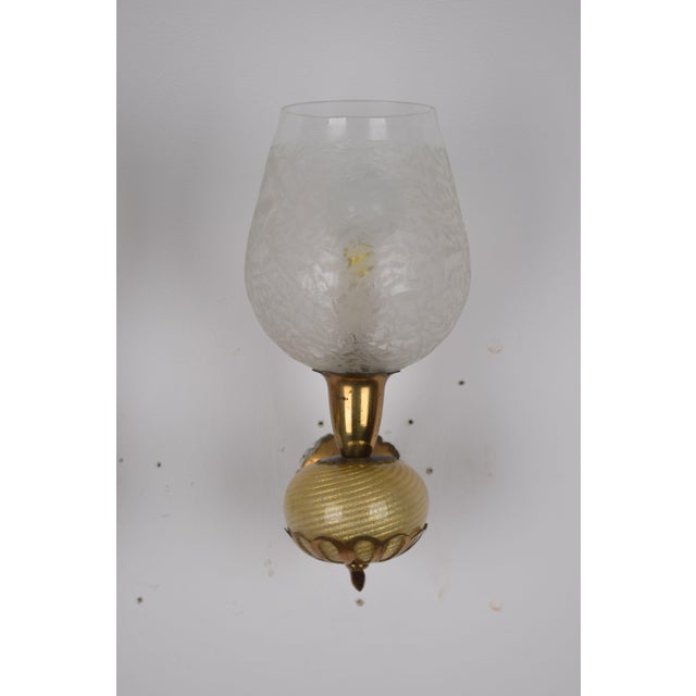 Vintage Wall Lamps from Barovier & Toso, 1940s, Set of 2 For Sale - Image 9 of 15