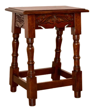English Oak Joint Stool, C. 1920