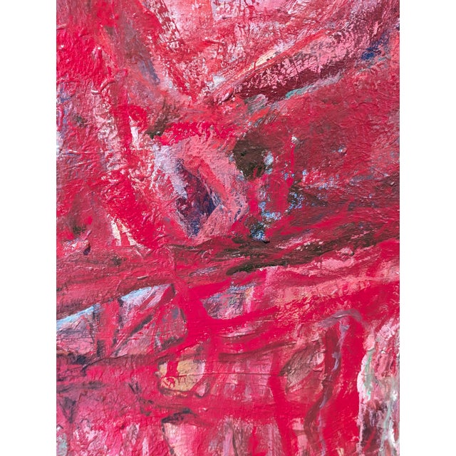 Kristi Haines Herman “Familial Pedestal” Contemporary Gestural Red Abstract Expressionist Painting, 2024 For Sale - Image 9 of 10
