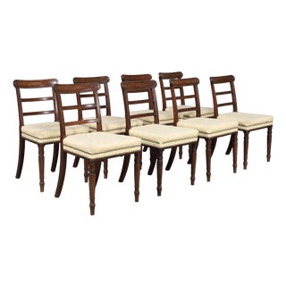 Antique Regency Chairs in Cuban Mahogny, 1820, Set of 8 For Sale