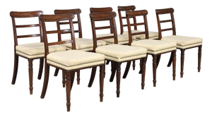 Antique Regency Chairs in Cuban Mahogny, 1820, Set of 8