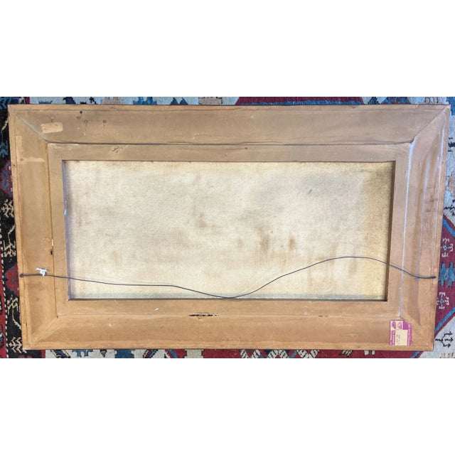 Textile Robert Elschot Oil Painting Mid 20th Century For Sale - Image 7 of 8