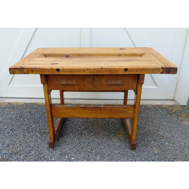 Vintage Workbench Attributed to Sheldon Kitchen Island For Sale - Image 10 of 14