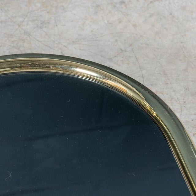 Black Italian Brass Framed Smoked Glass Coffee Table from Morex, 1980s For Sale - Image 8 of 18