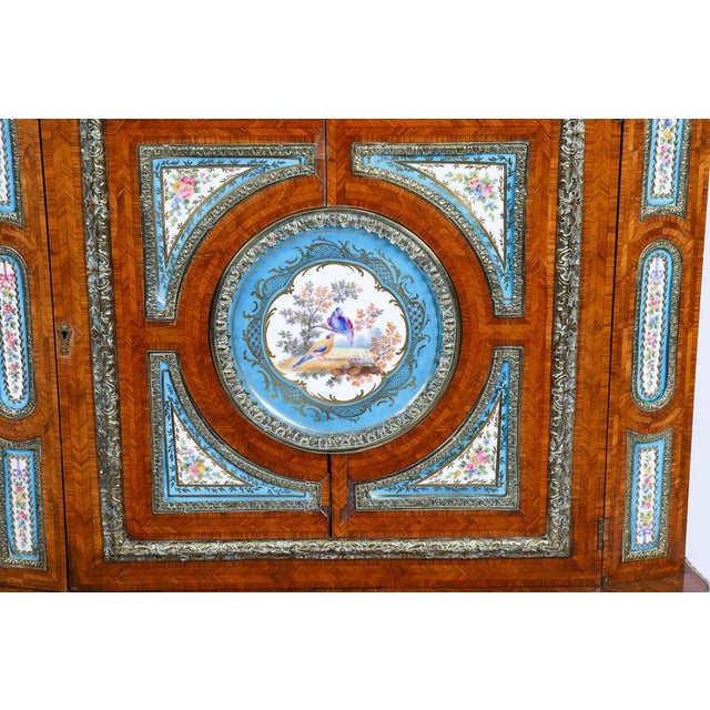 Antique French Ormolu Pier Cabinet with Sevres Plaques, 19th Century For Sale - Image 4 of 18