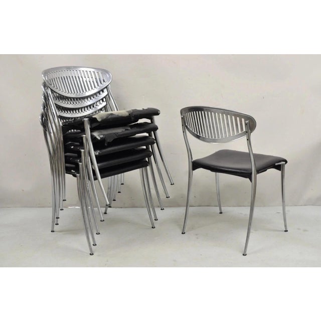 Mid 20th Century Coro Luigi Origlia Italian Modern Sculpted Aluminum Dining Chairs - Set of 6 For Sale - Image 12 of 13