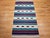 Teal Vintage American Southwestern Kilim, Handwoven Wool, Stripe Pattern, Ivory & Green, 4x8 For Sale - Image 8 of 16