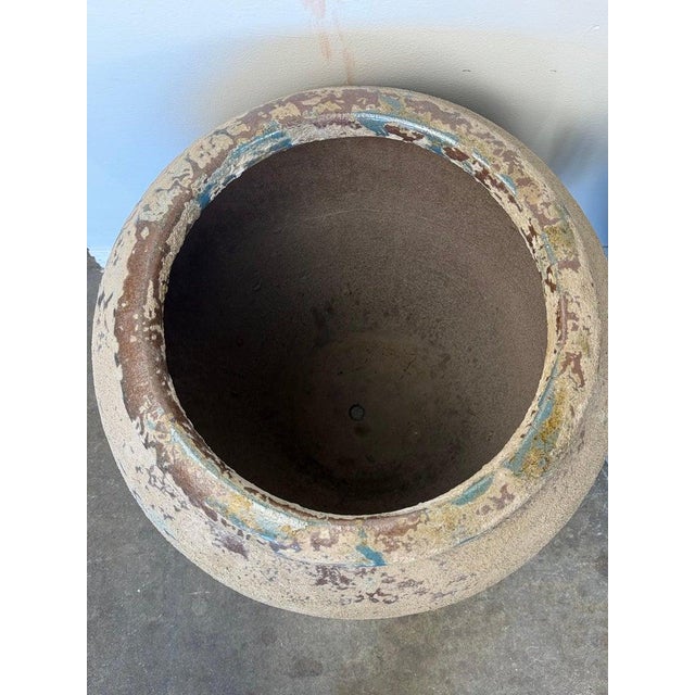 Pair of Monumental Antique Water Jars - Large With Original Turquoise Glaze For Sale - Image 11 of 15
