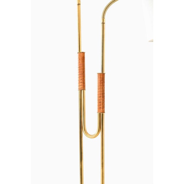 Scandinavian Modern Floor Lamp in Brass, 1950s For Sale - Image 3 of 9