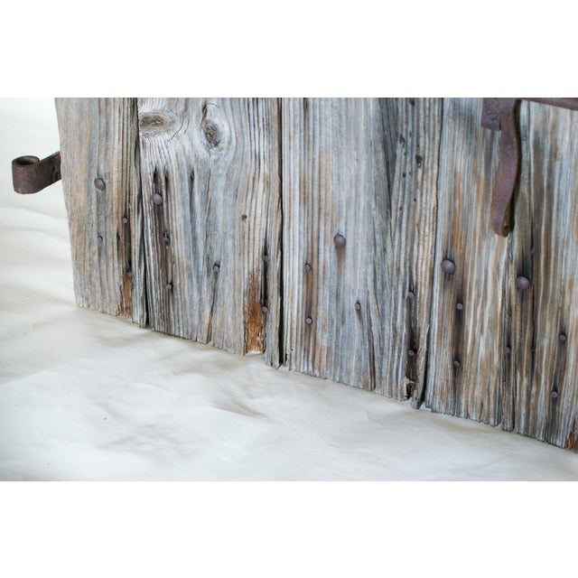 Antique Oak Door in Wrought Iron from Befos, 1800 For Sale - Image 4 of 17