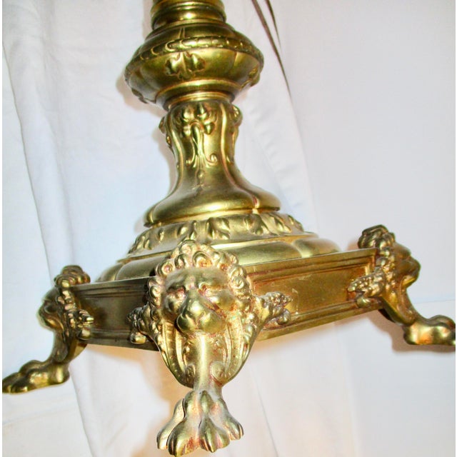 Large Bronze Gothic Revival Candelabras - a Pair of 2 For Sale - Image 9 of 12