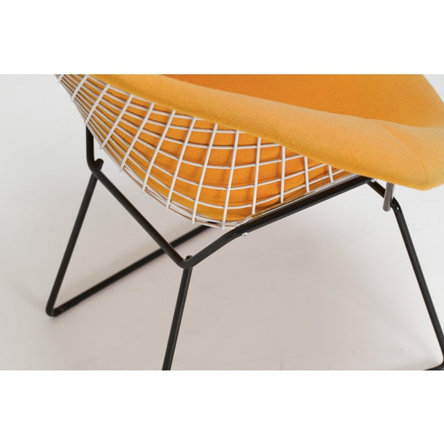 Diamond Chair in Yellow Upholstery by Harry Bertoia for Knoll International, 1950s For Sale - Image 13 of 18