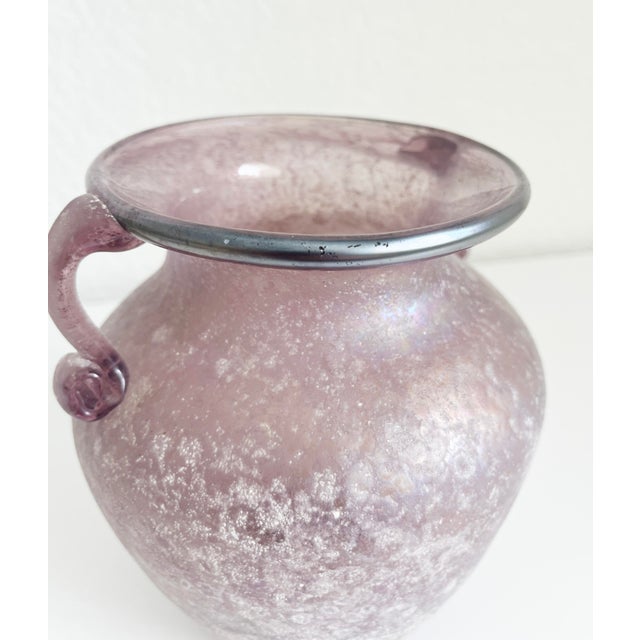 Scavo Glass Vase, Italian Seguso Murano Style For Sale In Sacramento - Image 6 of 11