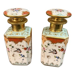 Perfume Bottles in Porcelain, Set of 2 For Sale